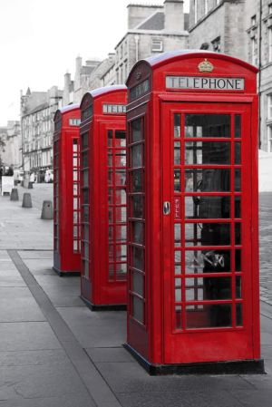 Iconic Red Telephone Booth Series wall art