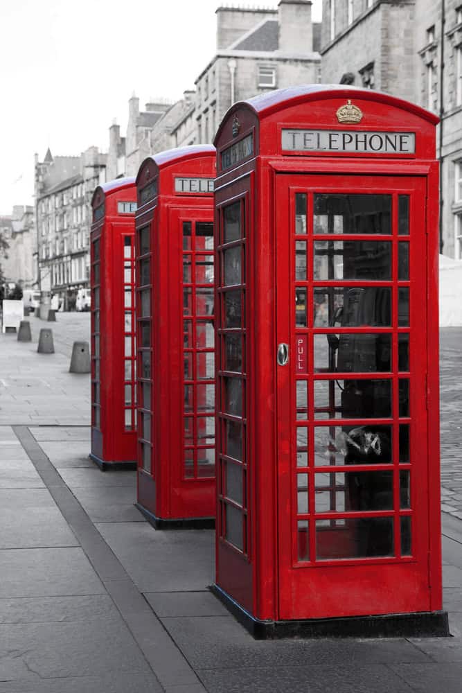Iconic Red Telephone Booth Series premium reproduction