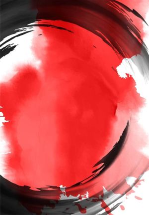 Abstract Red and White Expression wall art