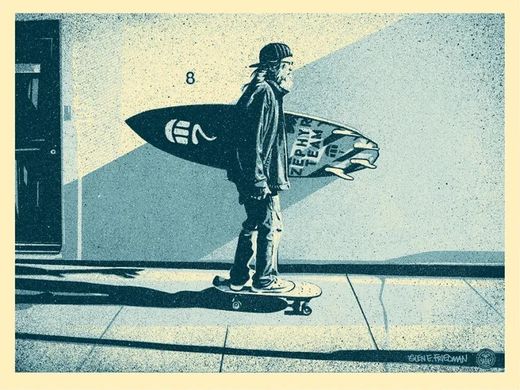 Zephyr Skateboarder by Scene Friedman premium reproduction