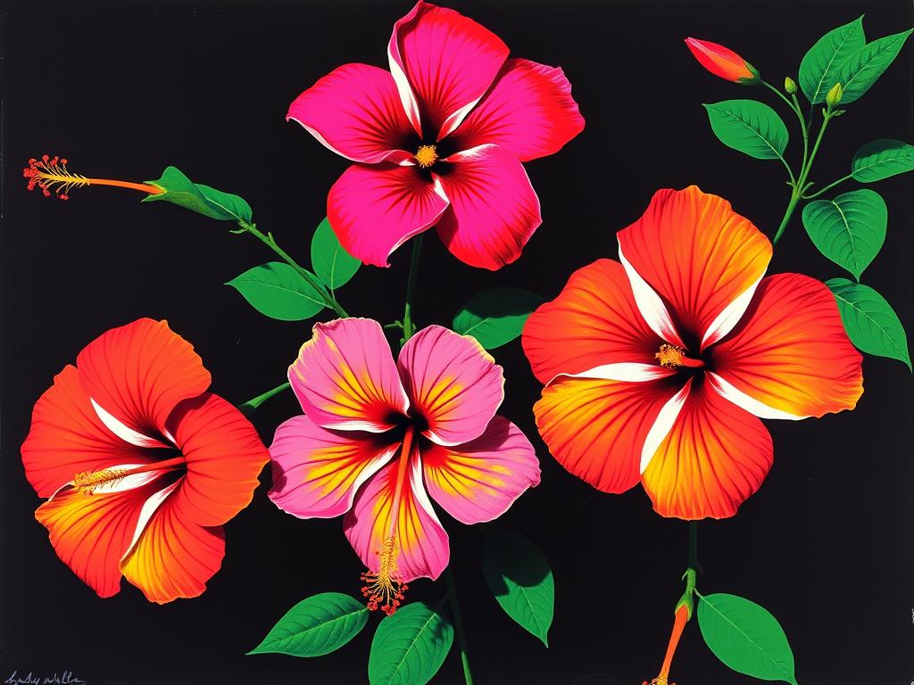Flowers series Andy Warhol print reproduction