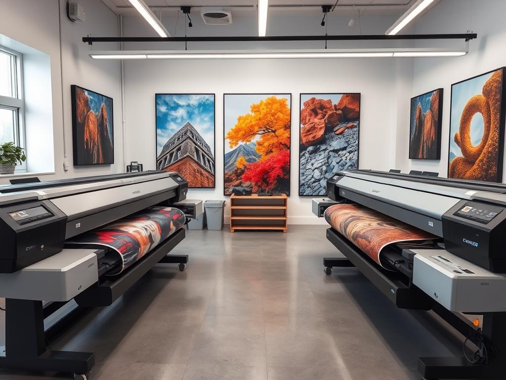 Custom large wall art being printed at Poppins Shop
