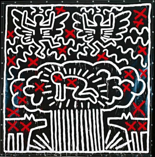 Keith Haring, Atomic bomb send the radiant child to heaven