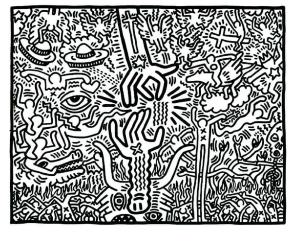 Keith Haring, The mariage of even and Hell