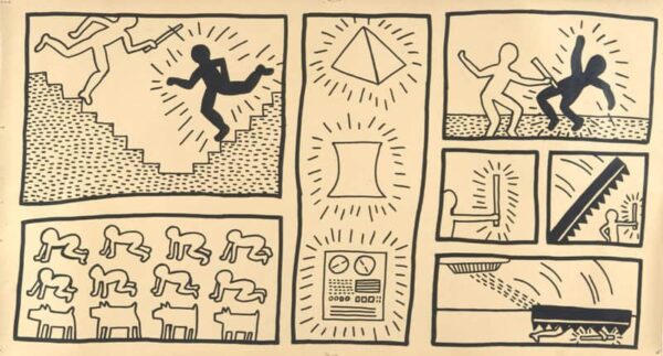 Keith Haring, Untitled 1980 - Evolution of mankind