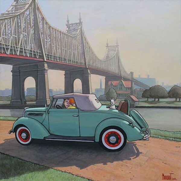 Tintin Hopper Baiser sous le pont de Queensboro par Xavier Marabout