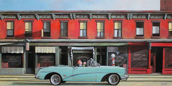 Tintin Hopper Early Sunday Morning par Xavier Marabout