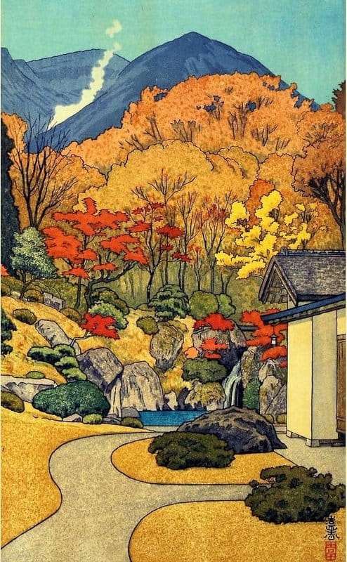 Toshi Yoshida, Autumn In Hakone - 1954