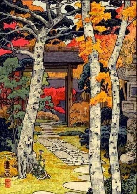 Toshi Yoshida, Autumn in Hakone, 1954