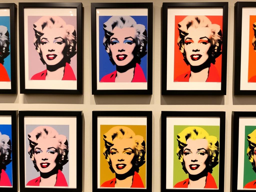 Andy Warhol Marilyn Monroe prints series displayed at Poppins Shop