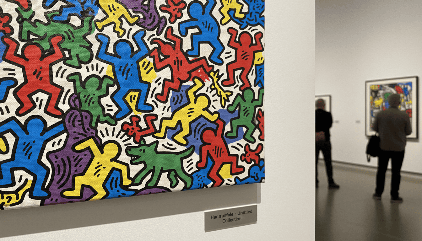 Keith Haring's colorful artwork reproduction for art lovers and collectors.