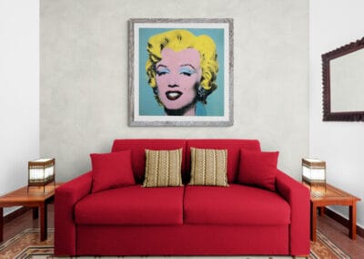 Colorful Marilyn Monroe pop art portrait for modern home decor.