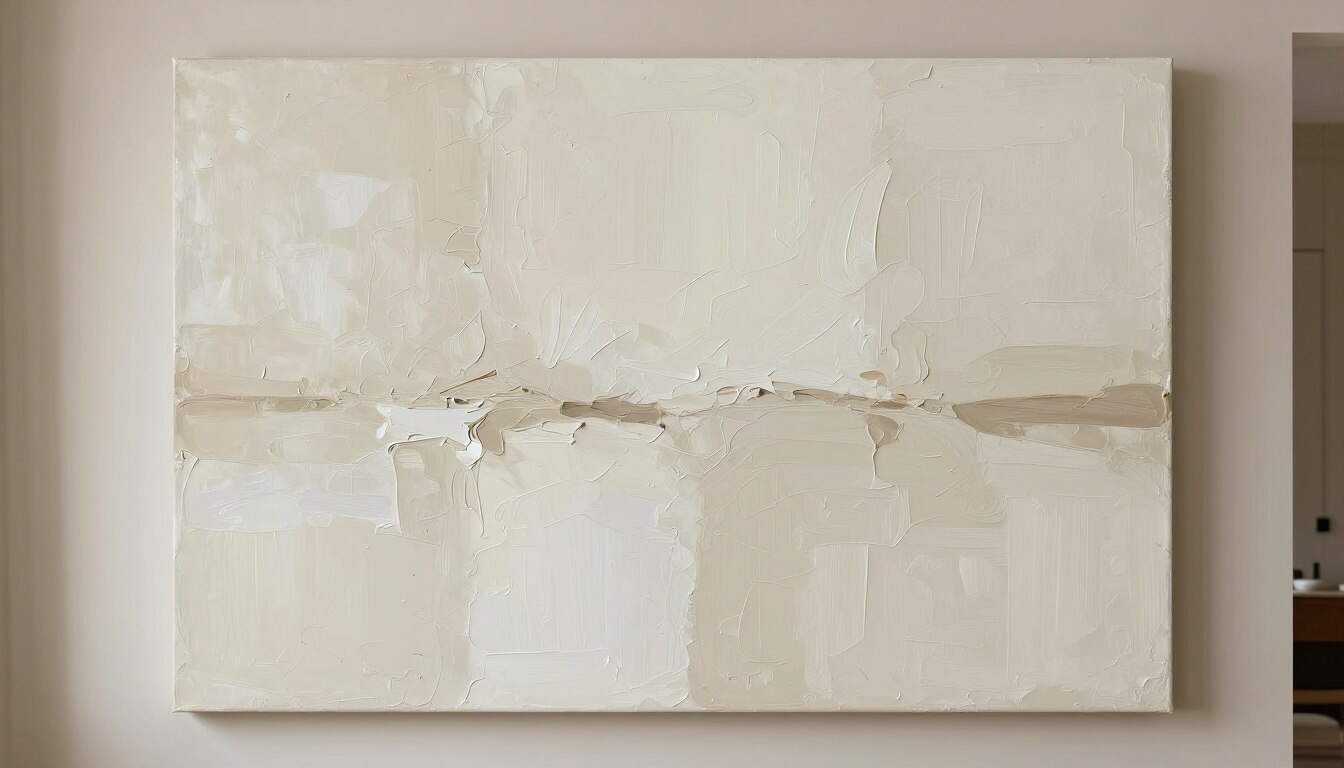 Big canvas wall art textured neutral palette