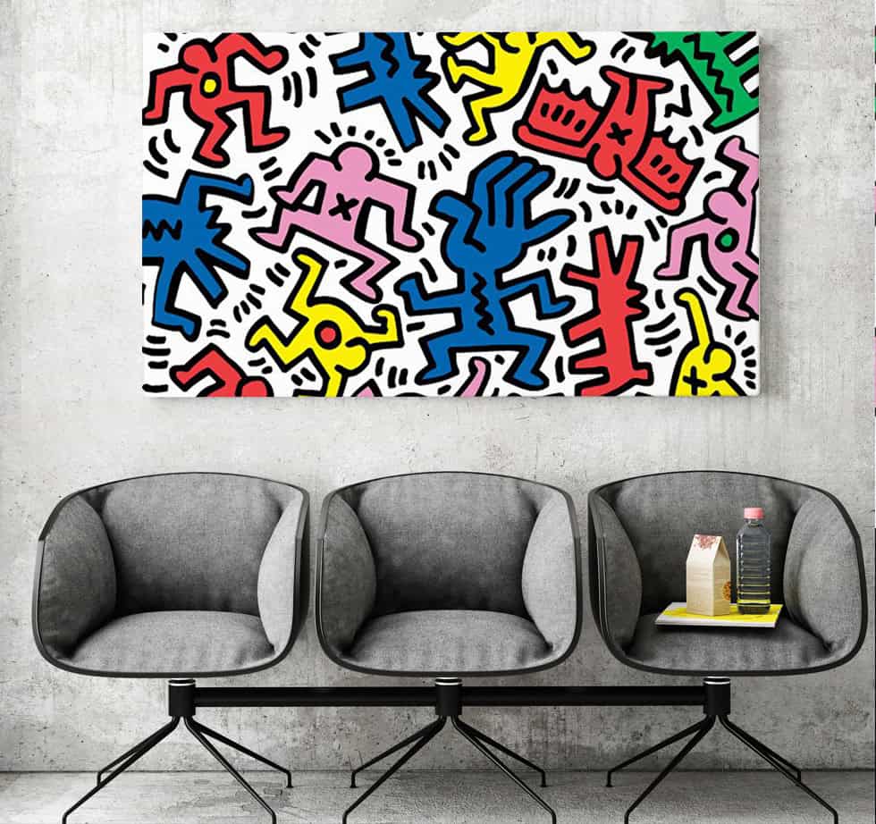 Bold colorful wall art
