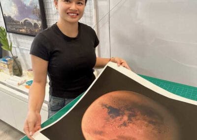 Mars planet print poster for home decor and wall art.
