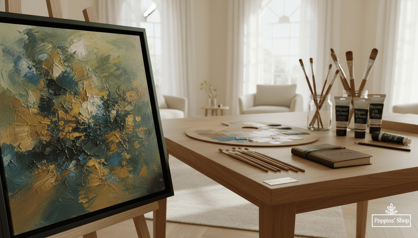 premium painted wall art at Poppins shop