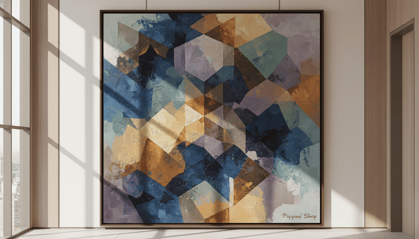Large Painted Wall Art Canvas | Premium Studio Framing