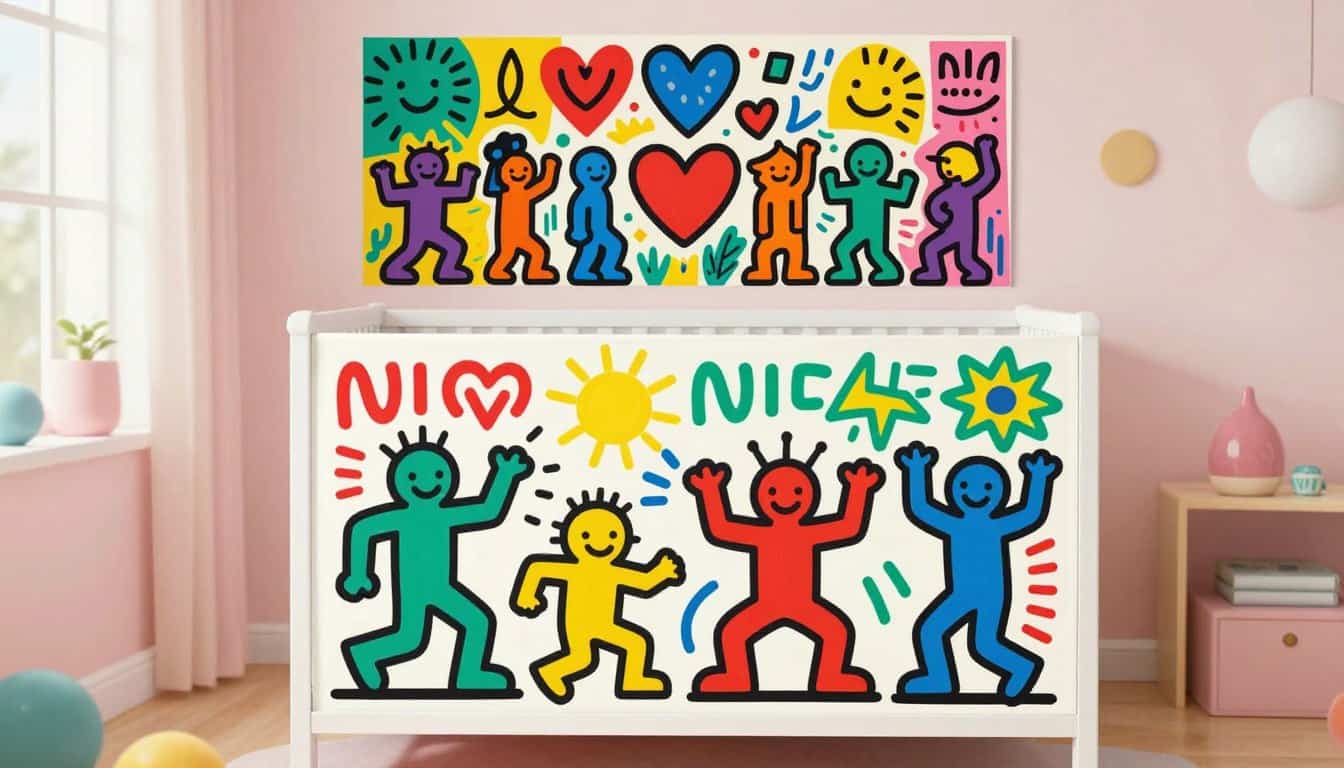Keith Haring nursery art