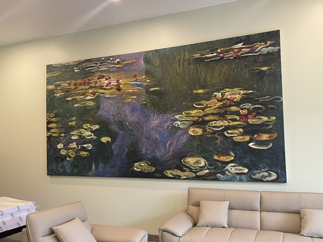 Monet large paintings for walls at Poppins Shop