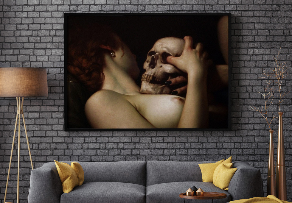 Vintage dark academia wall art featuring Roberto Ferri