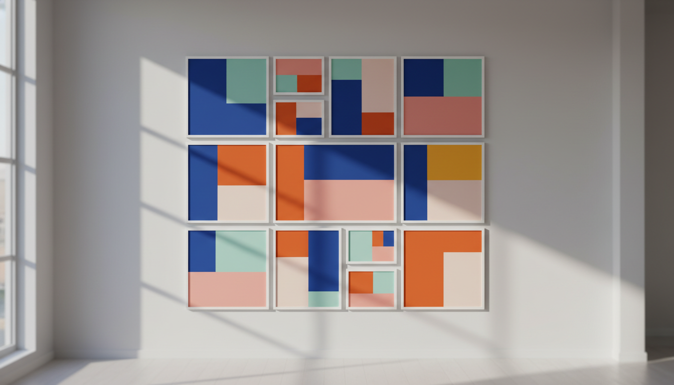 grid wall art layout
