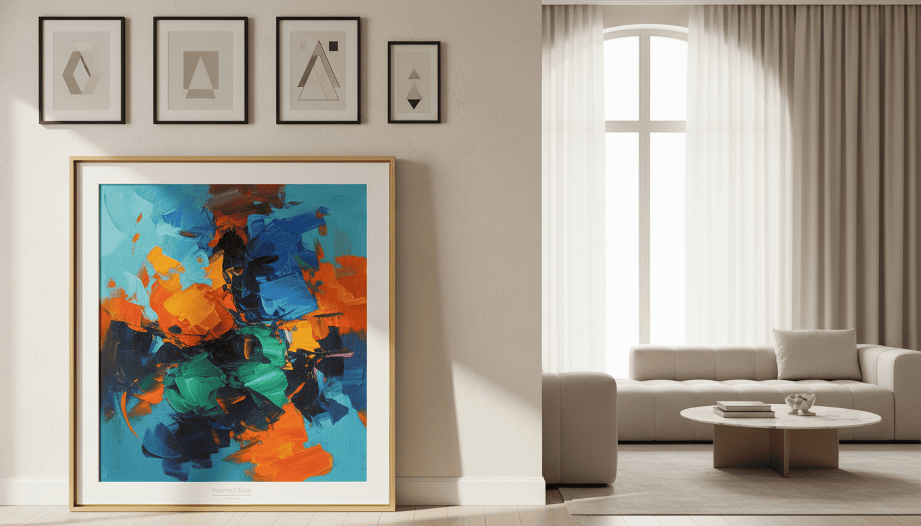 Abstract wall art for contemporary home decor.